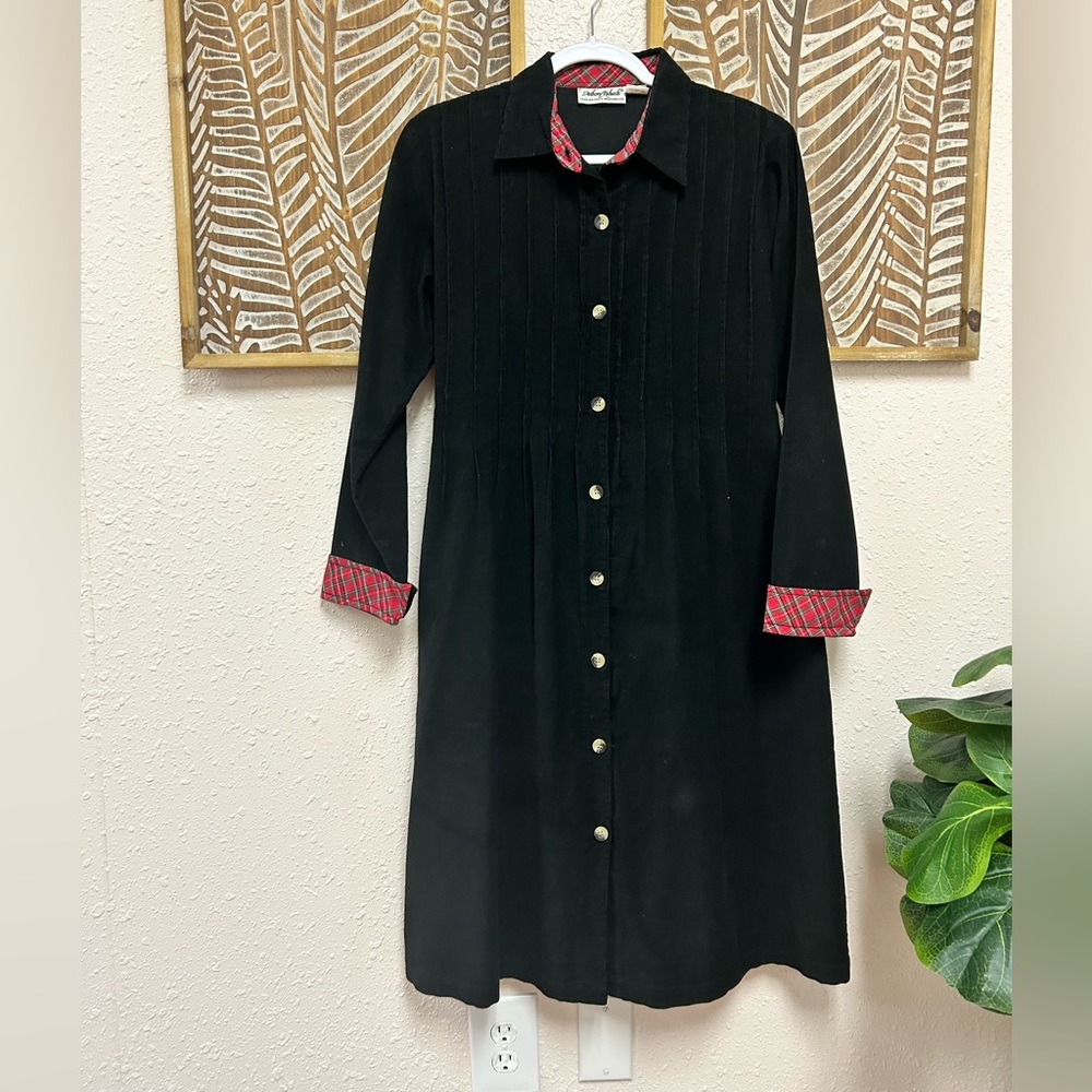 Vintage Corduroy Button Front Dress